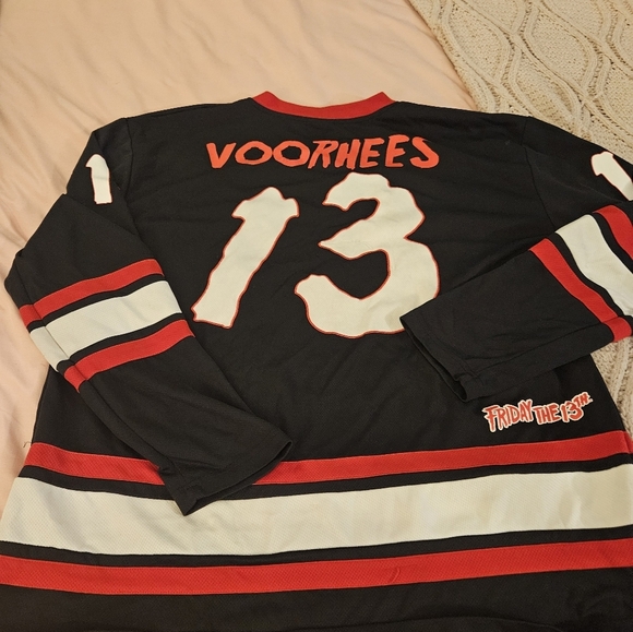 Friday The 13th Hockey Jersey Mens XL Black Horror Jason Voorhees #13 Halloween - Picture 2 of 8